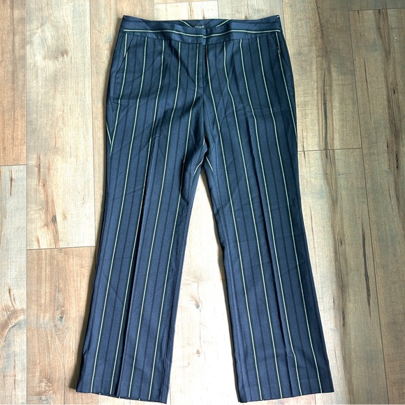Ann Taylor Blue Pinstripe Trousers - Picture 2 of 5